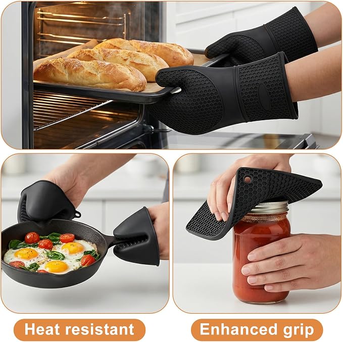 6 Pcs Oven Mitts and Pot Holders Sets - Image 4