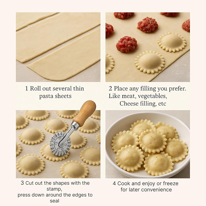 Pastry and Pasta Wheel 1.9 inch – Dough Crimper Ravioli Dumpling Pierogi Cutter - Image 8
