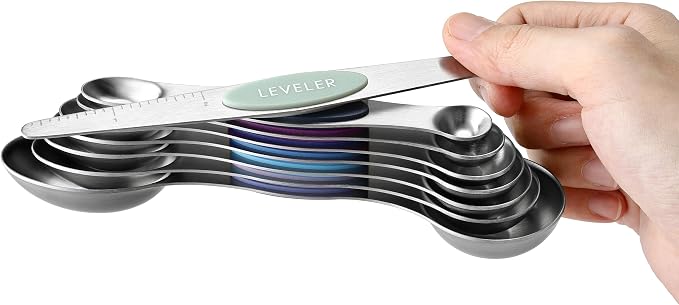 Spring Chef Stainless Steel Magnetic Measuring Spoons Set of 8 - Image 8