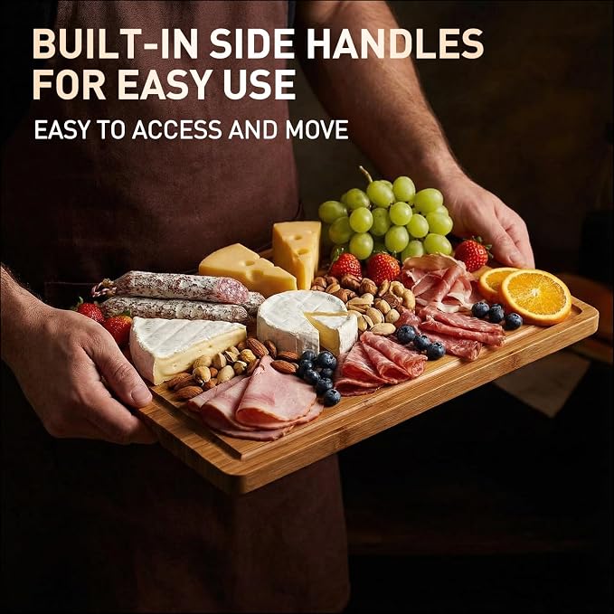 3 Pack Bamboo Cutting Board Set - Image 5