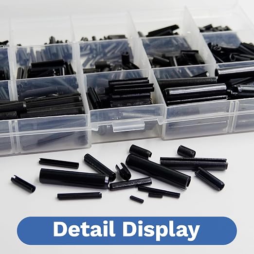 550Pcs Roll Pin Assortment Kit, Slotted Tension Pins, Split Dowels & Expansion - Image 3
