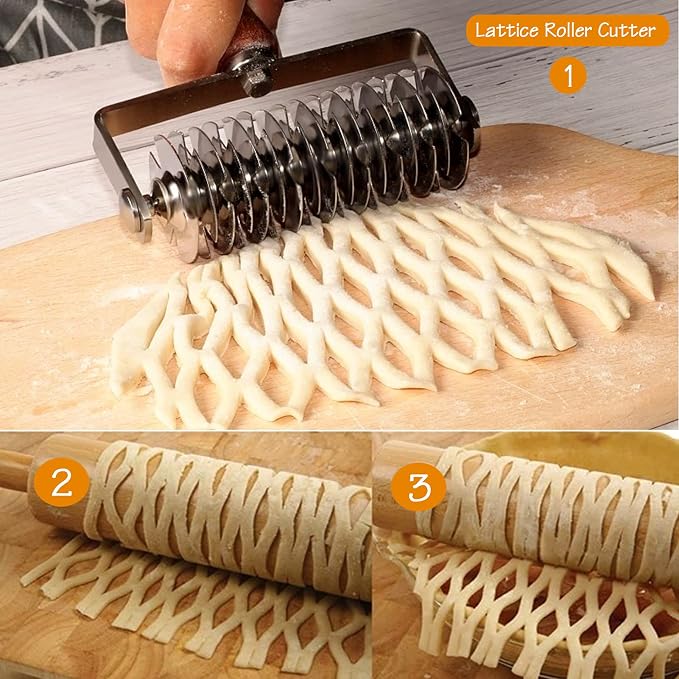 Stainless Steel Lattice Dough Cutter - Image 3