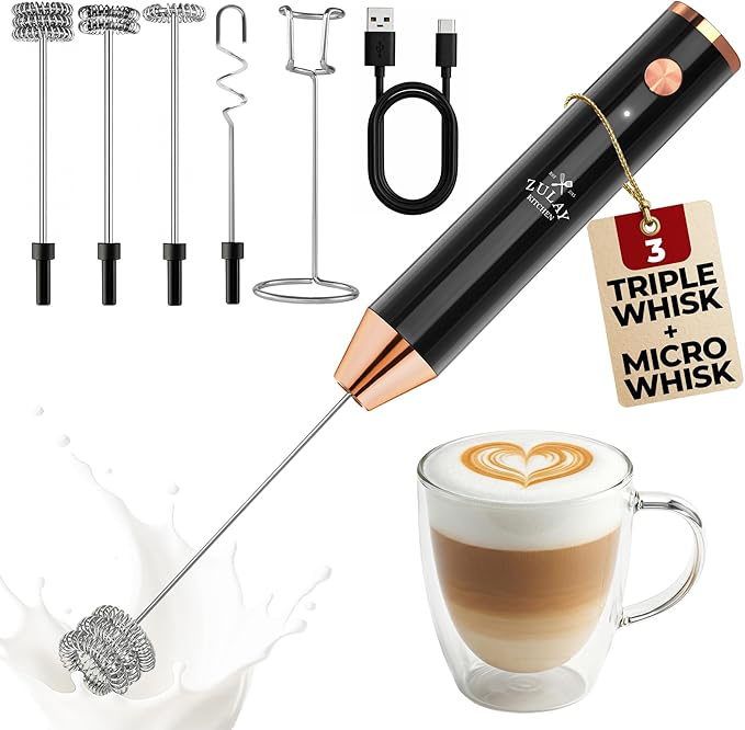 Zulay Kitchen Rechargeable Milk Frother Handheld by ZulayKitchen