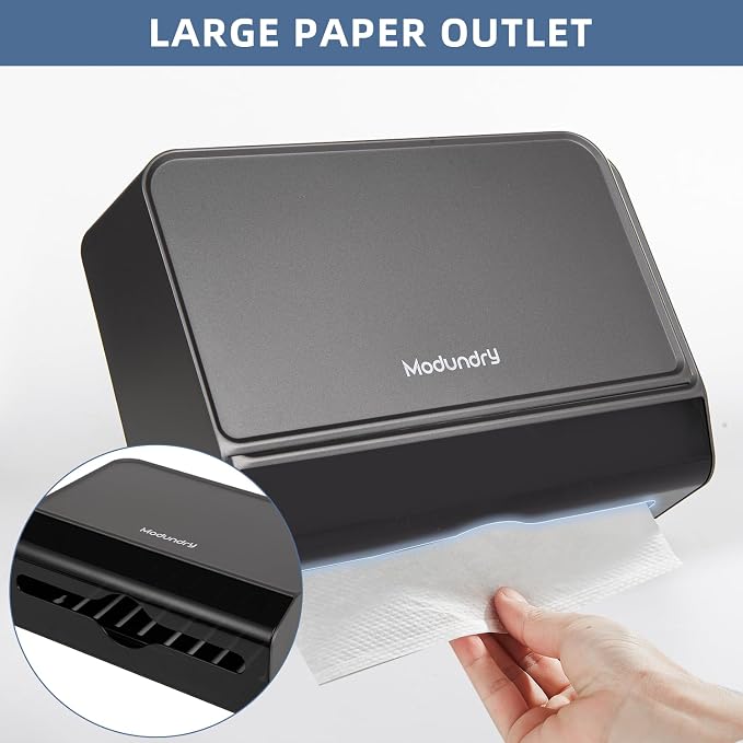 Paper Towel Dispensers Wall Mount, Adhesive/Screws Install, Compact Hand Towel - Image 4