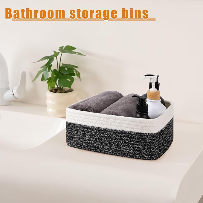 OIAHOMY 4 Pack Storage Baskets for Organizing, Small Bins for Shelves, Cute - Image 3