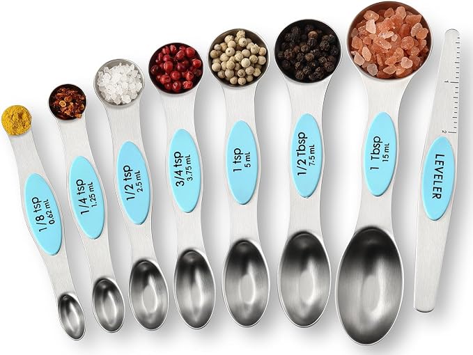 Spring Chef Magnetic Measuring Cups & Spoons Set, Strong Magnets, Heavy Duty - Image 8