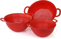 Mintra Home Plastic Strainer Colanders Set: 3, 3.5 and 5 Quart Double Strong by Mintra
