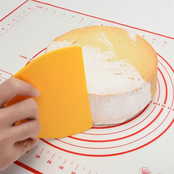 Dough Scraper Bench Scraper for Baking, 3 Pieces Food Safe Plastic - Image 6