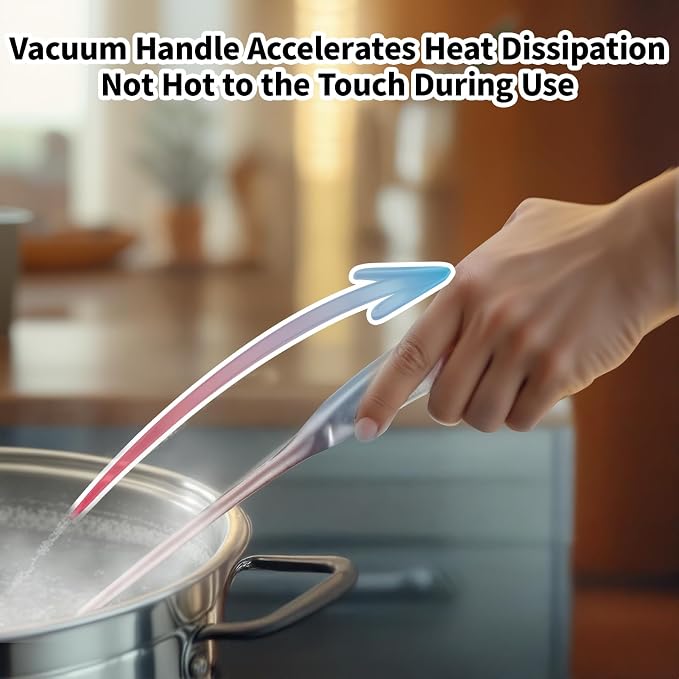 Newness 4 Pcs Cooking Utensils Set, 304 Stainless Steel Kitchen Utensils Set - Image 5