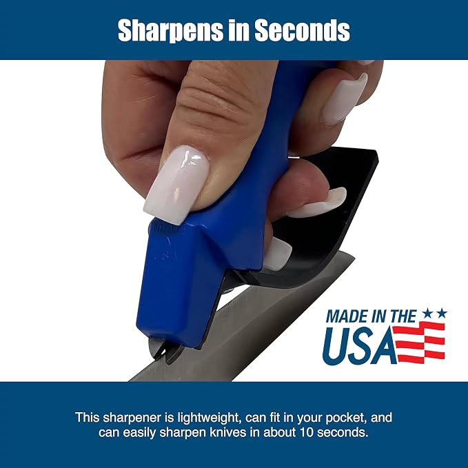 ACCUSHARP Knife Sharpener, Portable and Easy to Use, Hones and Sharpens Cleavers - Image 6