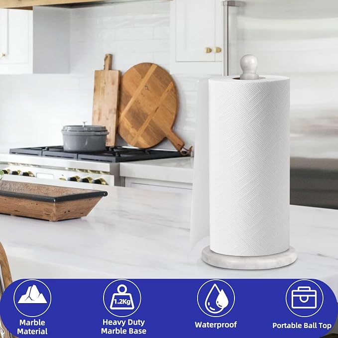 Natural Marble Paper Towel Holder - Image 5