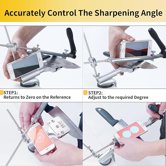 CWOVRS Knife Sharpening System, RX-008 Professional Knife Sharpener, 360° Flip - Image 6