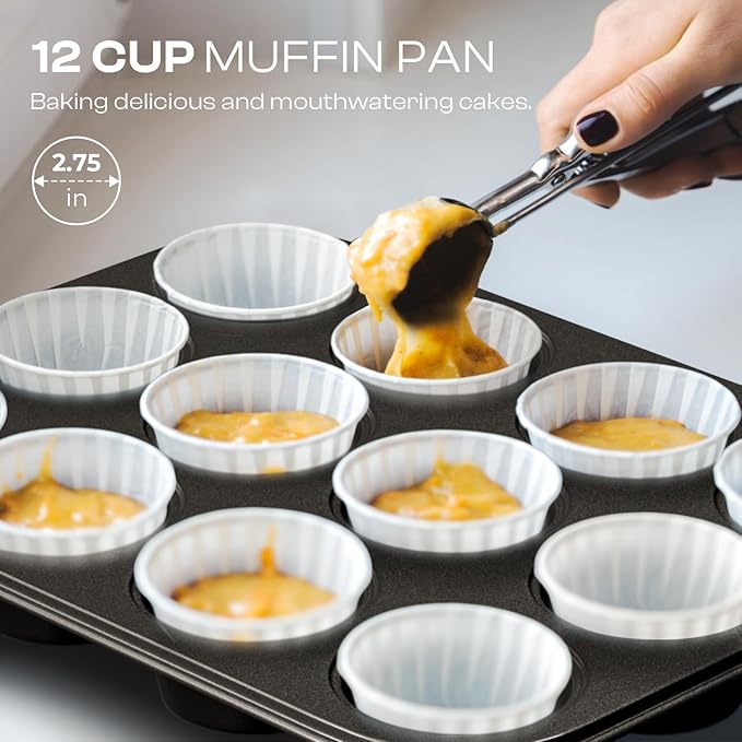Nonstick Baking Pans Set, 8-Piece Stackable Bakeware Sets, Non-Toxic Oven Pan - Image 6