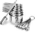 13-piece Measuring Cups and Spoons Set, 18/8 Stainless Steel Heavy Duty by ALLWIN-HOUSEWARE