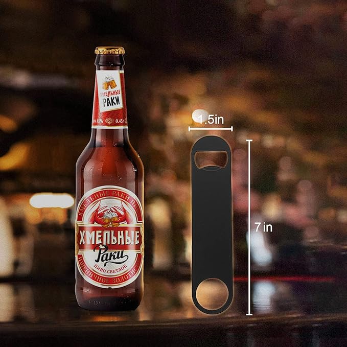KTOJOY 4 PACK Stainless Steel Flat Bottle Opener, Beer Bottle Opener, - Image 3
