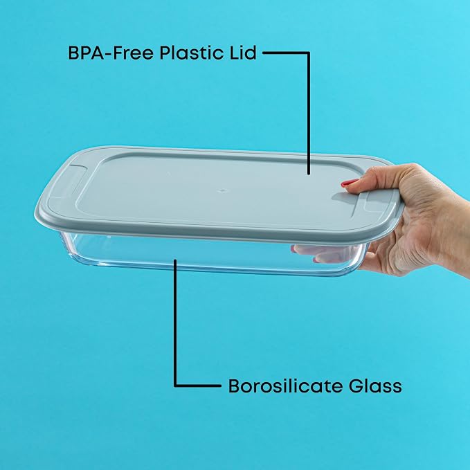 JoyJolt 8-Piece Borosilicate Glass Oven Dishes - Image 4