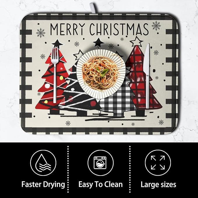 Merry Christmas Dish Drying Mats - Image 4