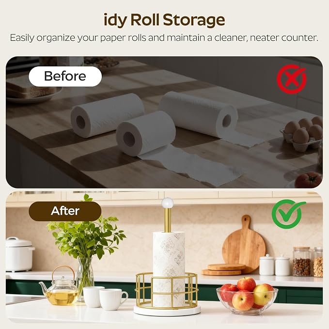 YATINEY Paper Towel Holder, Kitchen Paper Towel Holder - Image 4