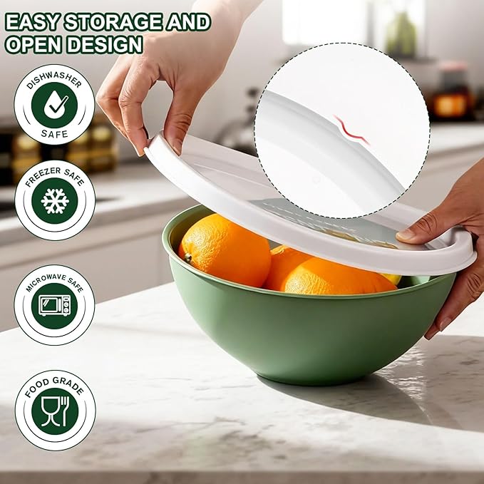 Greentainer Plastic Mixing Bowls - Image 4