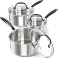 MICHELANGELO Tri-Ply Stainless Steel Saucepan by Michelangelo