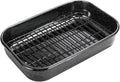 Roasting Pan with Rack, 16 x 11 Inch Rectangular Roasting Pan, 20lb Turkey by JYCOOKMENT