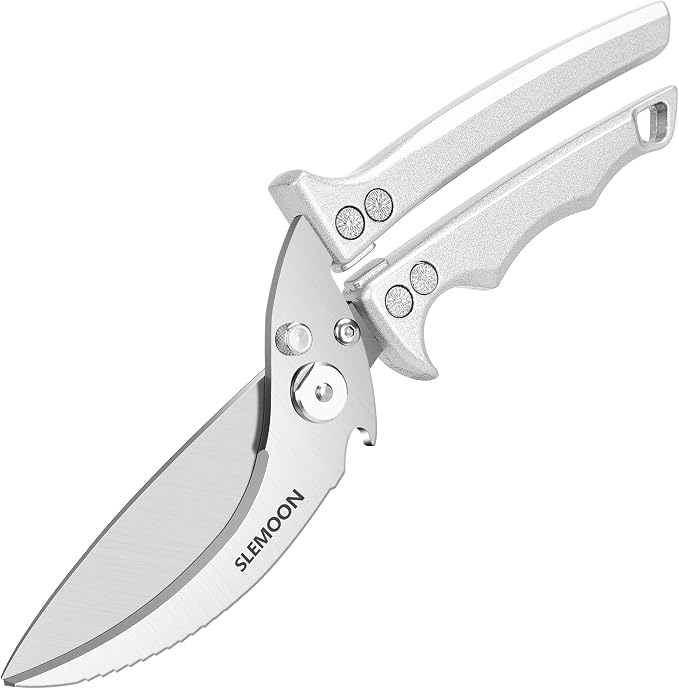 Heavy Duty Poultry Shears Meat Cutting Dishwasher Safe and Food Stainless by SLEMOON