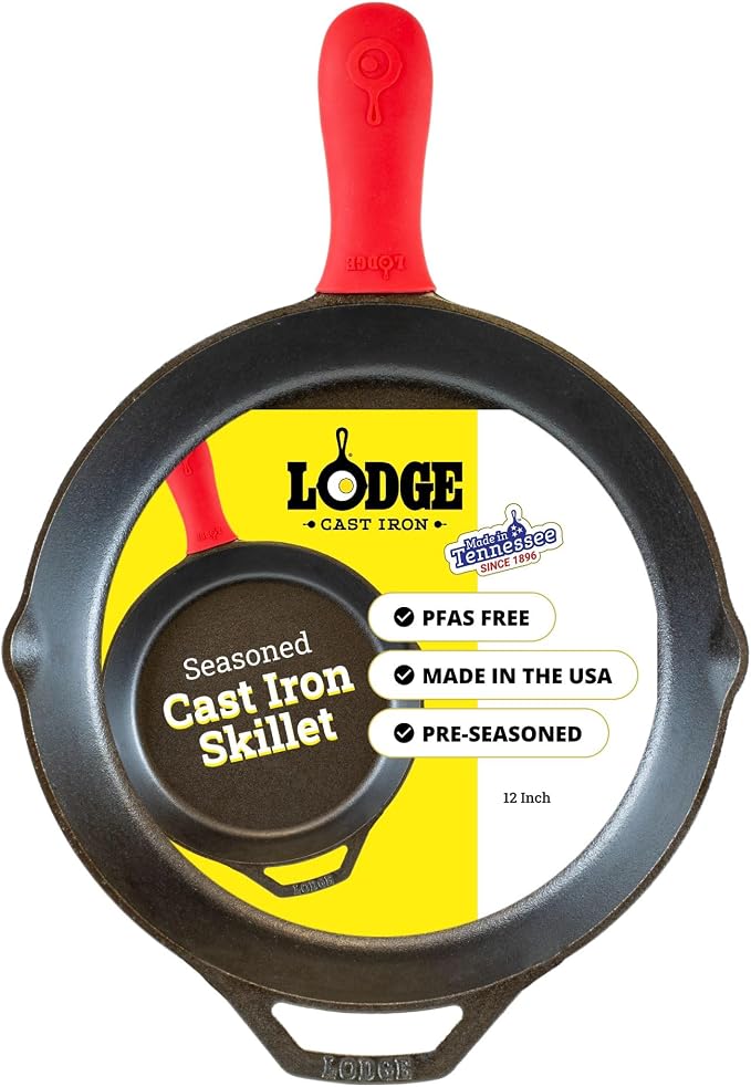 Lodge Seasoned Cast Iron Skillet 12 Inches by Lodge