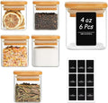 ComSaf Spice Jars with Labels 4 oz 6Pack, Small Spice Containers Starter Set by ComSaf