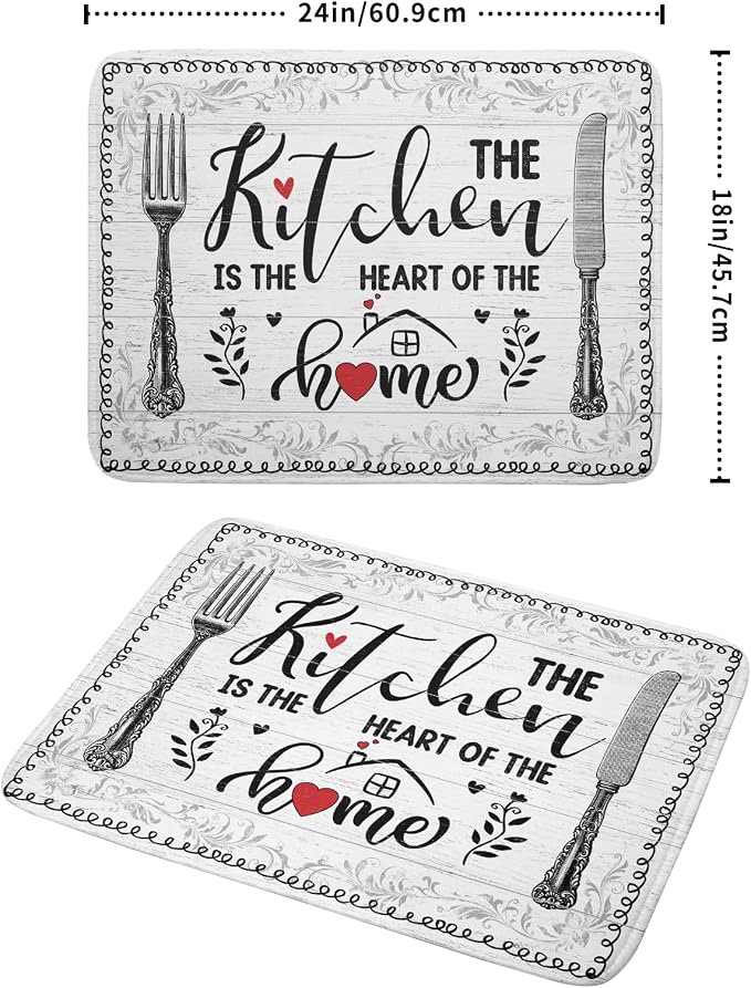 White Kitchen Dish Drying Mat 18x24 Inch Knife Fork Dish Drainer Rack Mats - Image 2