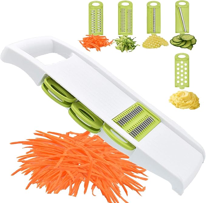 NACOLUS 5 in 1 Mandoline Slicer Vegetable Slicer Mandolin Multi Blade Potato by NACOLUS