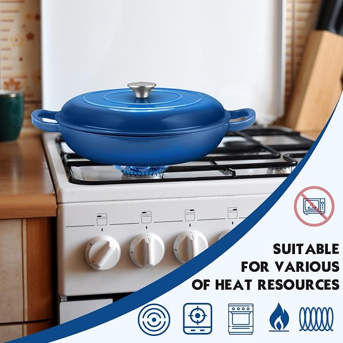 Overmont Enameled Cast Iron Dutch Oven - Image 6