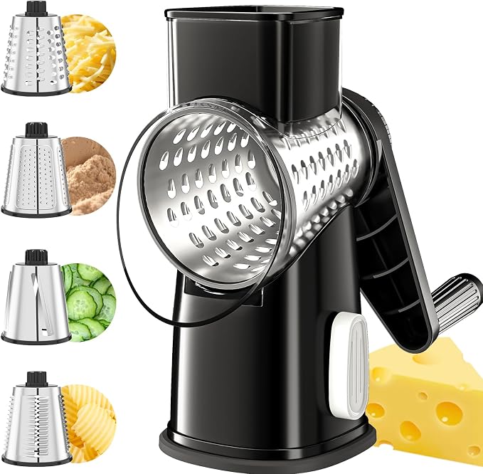 VEKAYA Rotary Cheese Grater Hand Crank by VEKAYA