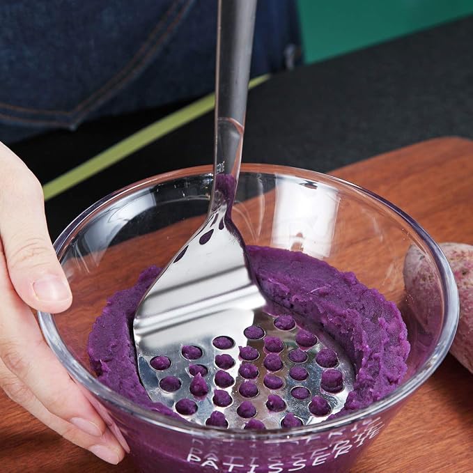 Stainless Steel Potato Masher, Berglander Heavy Duty Metal Potato Ricer - Image 8