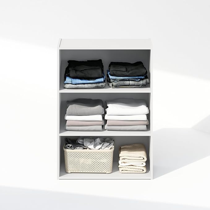 Furinno Reed Closet Organizers and Storage, 3-Tier Reversible Closet Shelves - Image 4