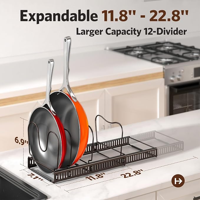 ORDORA Pots and Pans Organizer under Cabinet - Image 3