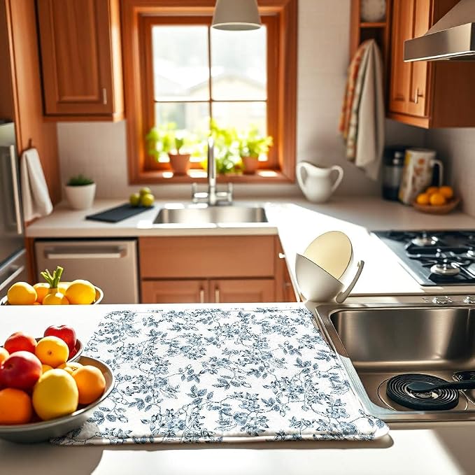Floral Spring Large Dish Drying Mat - Image 3