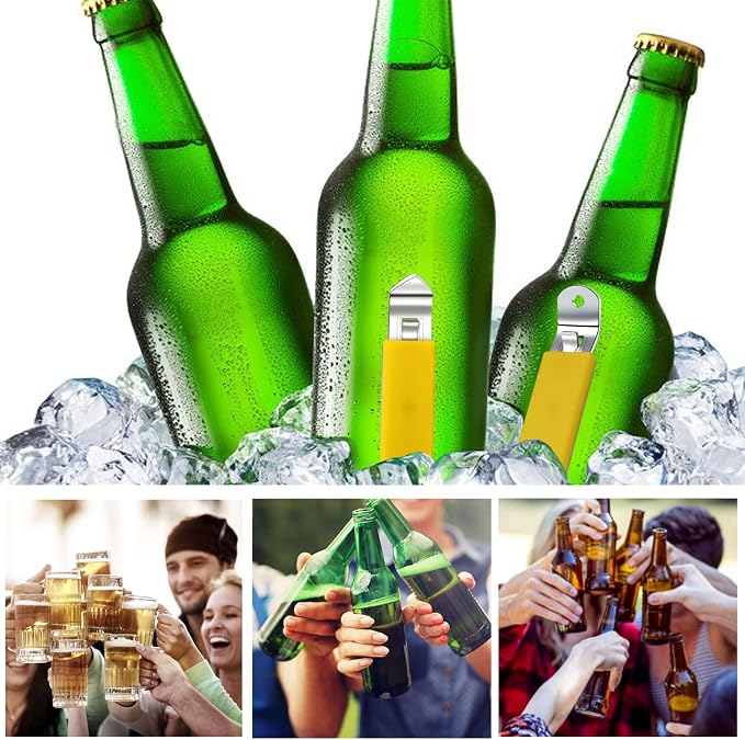 3 Pieces Magnetic Bottle Openers Can Opener Classic Beer Opener Stainless Steel - Image 6