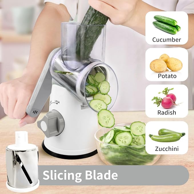 Rotary Cheese Grater, Manual Cheese Shredder - Image 3
