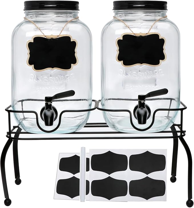 1-Gallon Drink Dispenser, Accguan Glass Water Dispenser by Accguan
