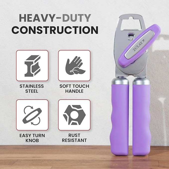 Zulay Kitchen Heavy Duty Stainless Steel Can Opener Manual - Image 3