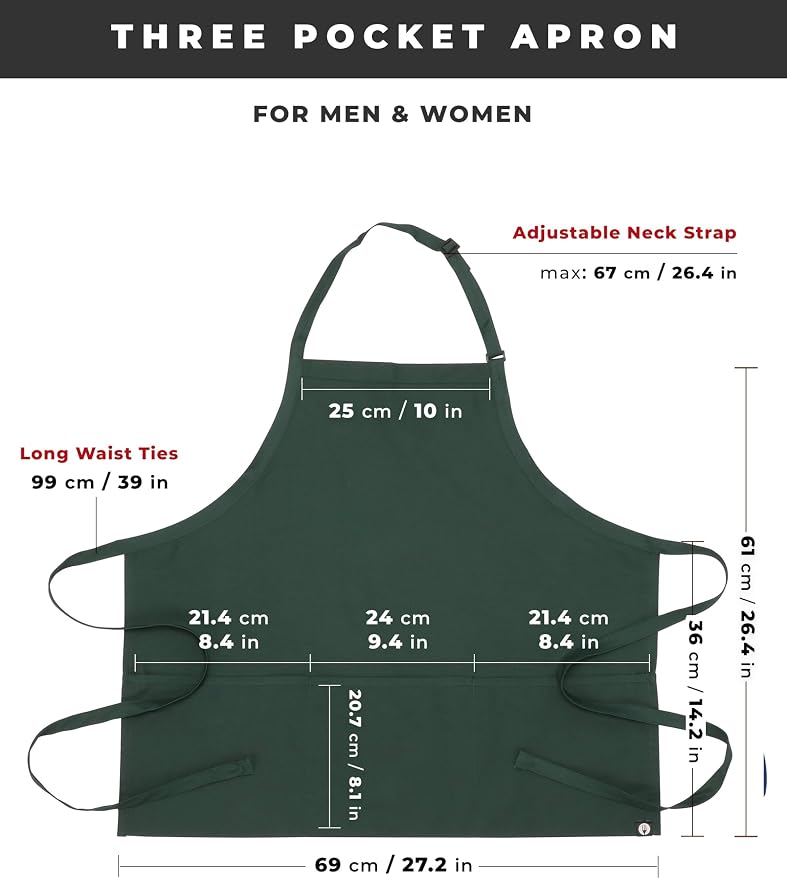 Chef Works Unisex Three Pocket Apron - Image 6
