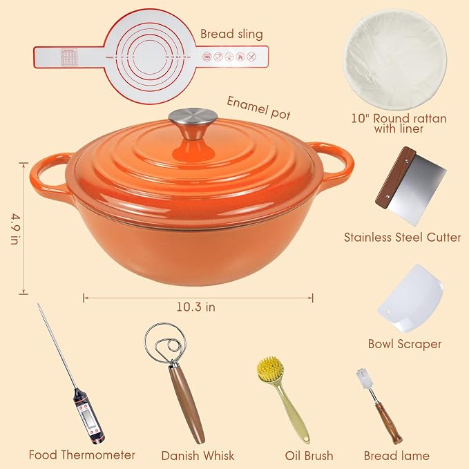 5QT Enameled Cast Iron Dutch Oven - Image 2