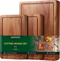 Wood Cutting Boards for Kitchen, Acacia Wooden Cutting Board Set, Charcuterie by ADMKERS
