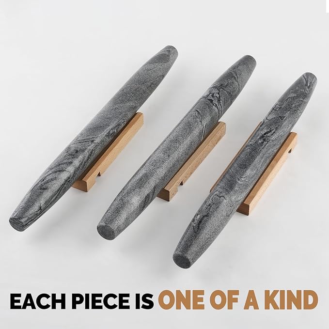 Koville African Natural Marble French Rolling Pin, 16inch Non-Stick Rolling Pin - Image 6