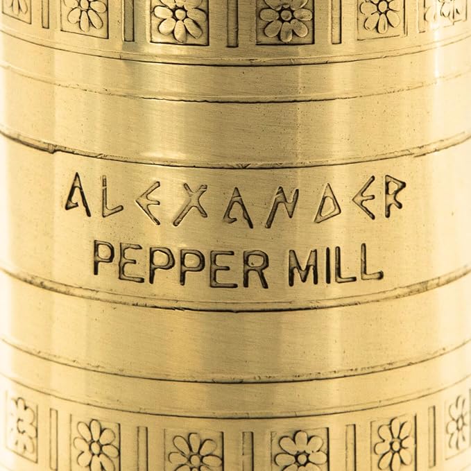 Alexander Home Original Greek Pepper Mill, 9-Inch Brass – European Manual - Image 4