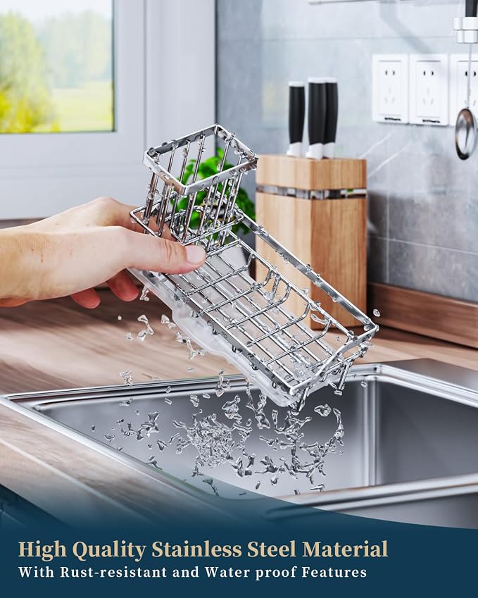 Consumest Sink Caddy, Kitchen Sponge Holder - Image 3
