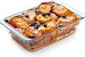 NUTRIUPS 1.4QT Rectangular Deep Glass Baking Dish, Glass Baking Pan by NUTRIUPS