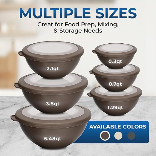 Bakken Master 12 Piece Plastic Nesting Bowls - Image 6