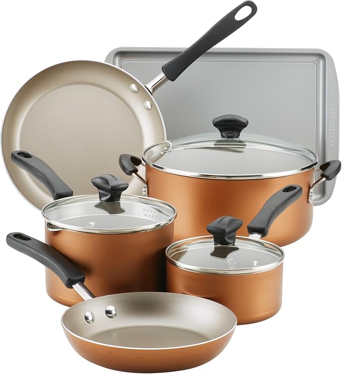 Farberware Cookstart DiamondMax Nonstick Cookware/Pots and Pans Set, Dishwasher by Farberware