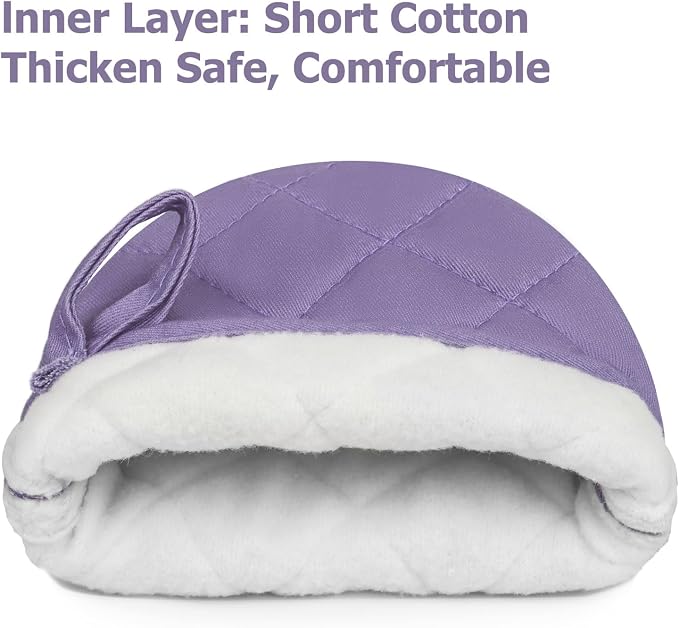 Short Oven Mitts, Heat Resistant 500°F, Silicone Grip Kitchen Gloves, Non-Slip - Image 4